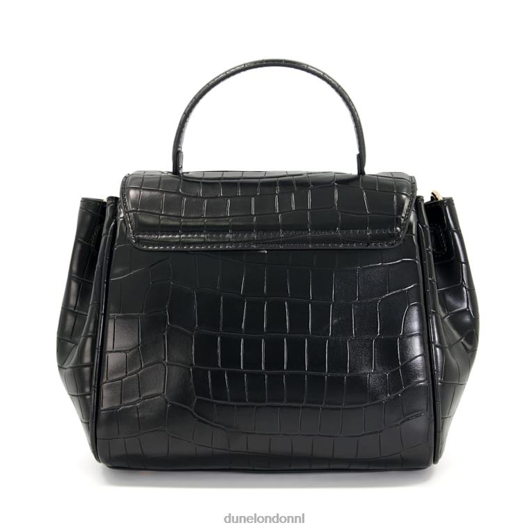 vrouwen R6DFZ7 dillion zwart Dune London Medium handtas met krokodilleneffect