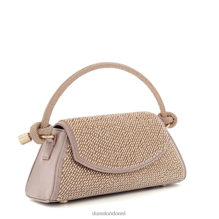 vrouwen R6DFZ94 Brynley's rosé goud Dune London Handtas met kralen en diamanten handvat