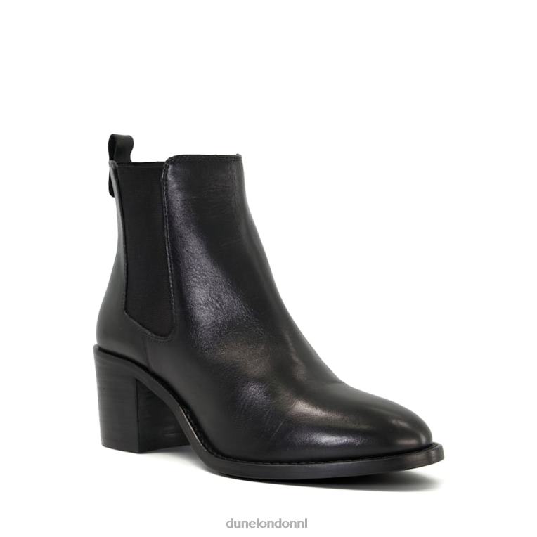 vrouwen R6DFZ372 steenachtig zwart Dune London leren chelsea boots met blokhak - Klik op de afbeelding om het venster te sluiten