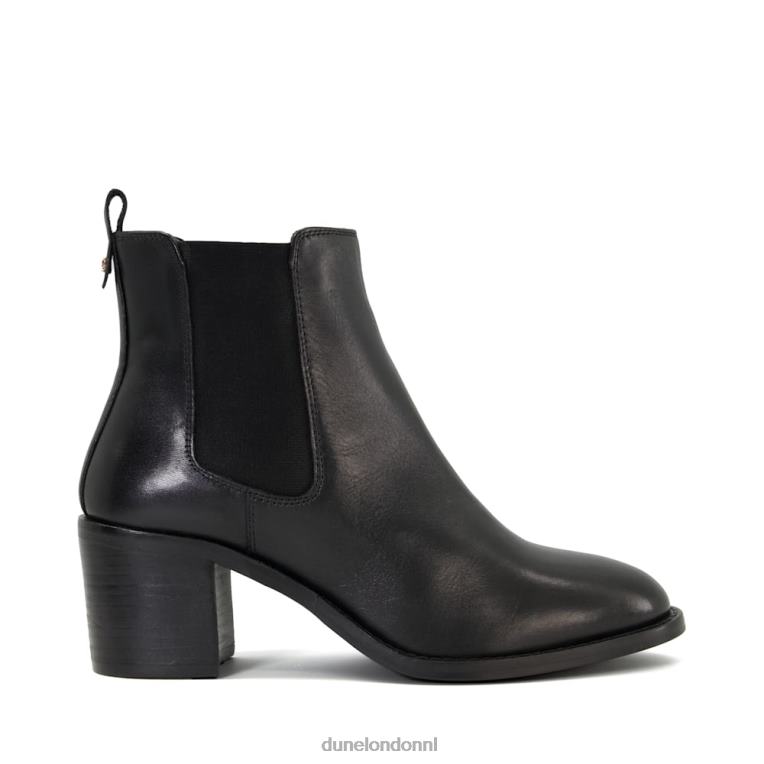 vrouwen R6DFZ372 steenachtig zwart Dune London leren chelsea boots met blokhak