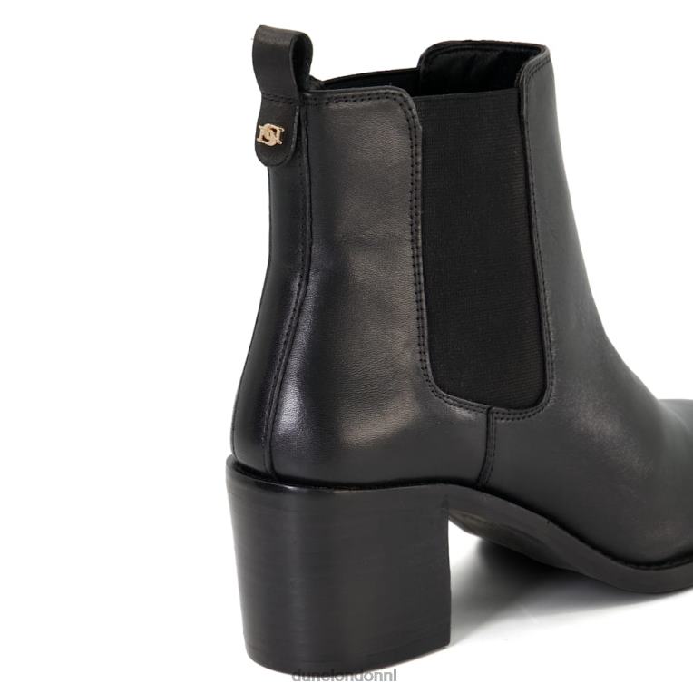 vrouwen R6DFZ372 steenachtig zwart Dune London leren chelsea boots met blokhak