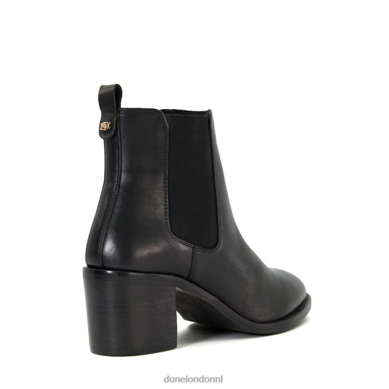 vrouwen R6DFZ372 steenachtig zwart Dune London leren chelsea boots met blokhak