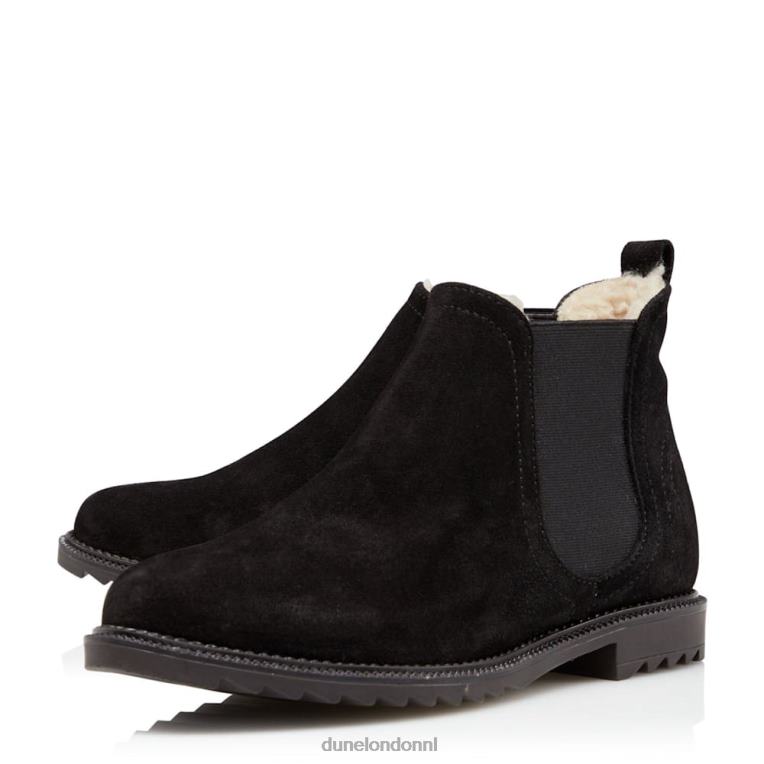 vrouwen R6DFZ385 pedaal zwart Dune London warm gevoerde chelsea boots