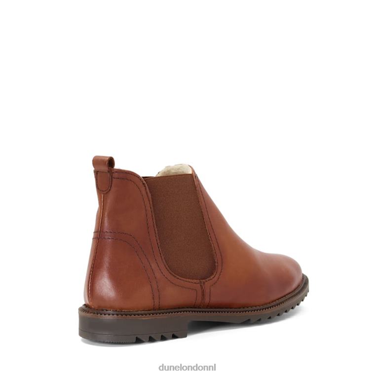 vrouwen R6DFZ386 pedaal bruinen Dune London warm gevoerde chelsea boots