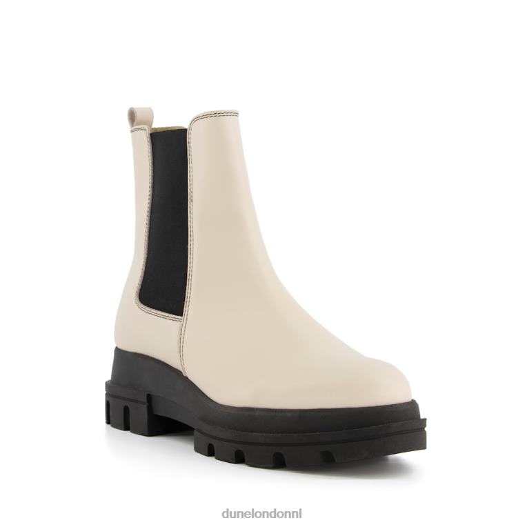 vrouwen R6DFZ533 bewezen ecru Dune London leren chelsea boots met dikke zool