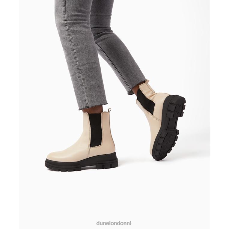 vrouwen R6DFZ533 bewezen ecru Dune London leren chelsea boots met dikke zool