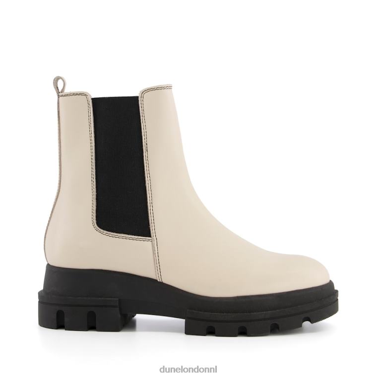 vrouwen R6DFZ533 bewezen ecru Dune London leren chelsea boots met dikke zool