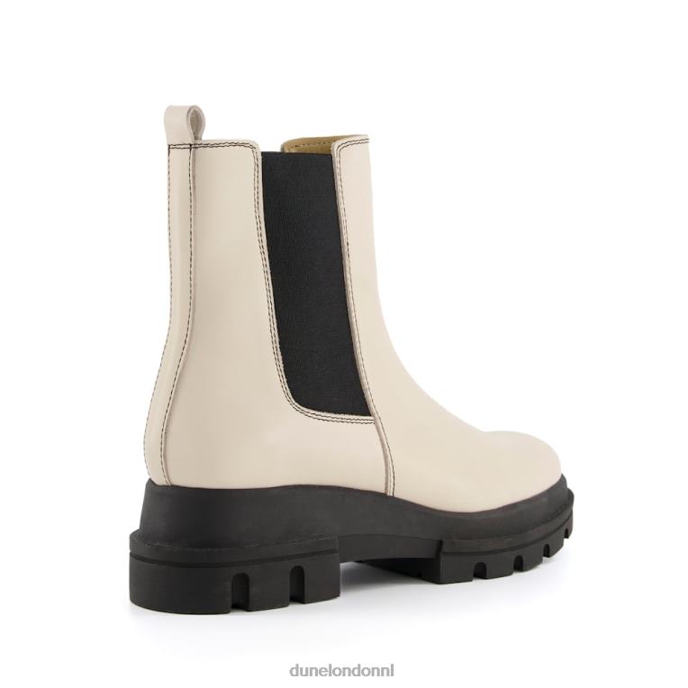 vrouwen R6DFZ533 bewezen ecru Dune London leren chelsea boots met dikke zool