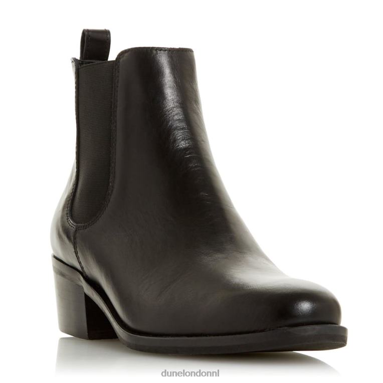 vrouwen R6DFZ659 patrouilleren zwart Dune London Chelsea boots met lage blokhak