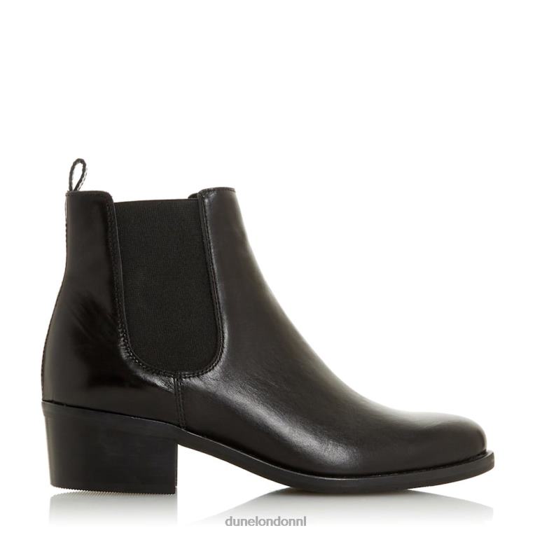 vrouwen R6DFZ659 patrouilleren zwart Dune London Chelsea boots met lage blokhak