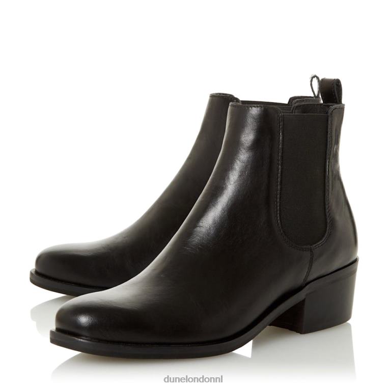 vrouwen R6DFZ659 patrouilleren zwart Dune London Chelsea boots met lage blokhak