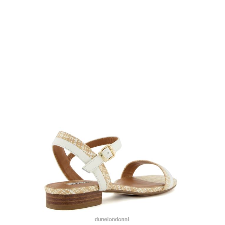 vrouwen R6DFZ131 loyaliteit wit Dune London leren sandalen