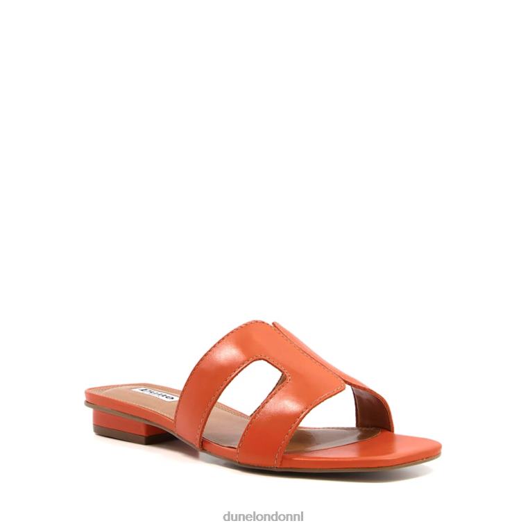 vrouwen R6DFZ1 loep oranje Dune London Slimme slider-sandalen met brede pasvorm - Klik op de afbeelding om het venster te sluiten