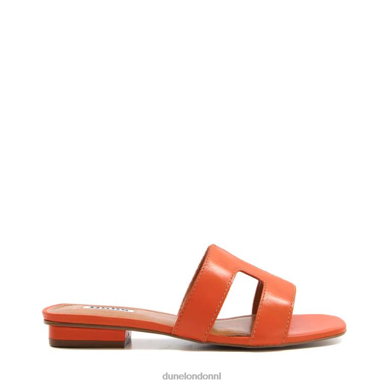 vrouwen R6DFZ1 loep oranje Dune London Slimme slider-sandalen met brede pasvorm