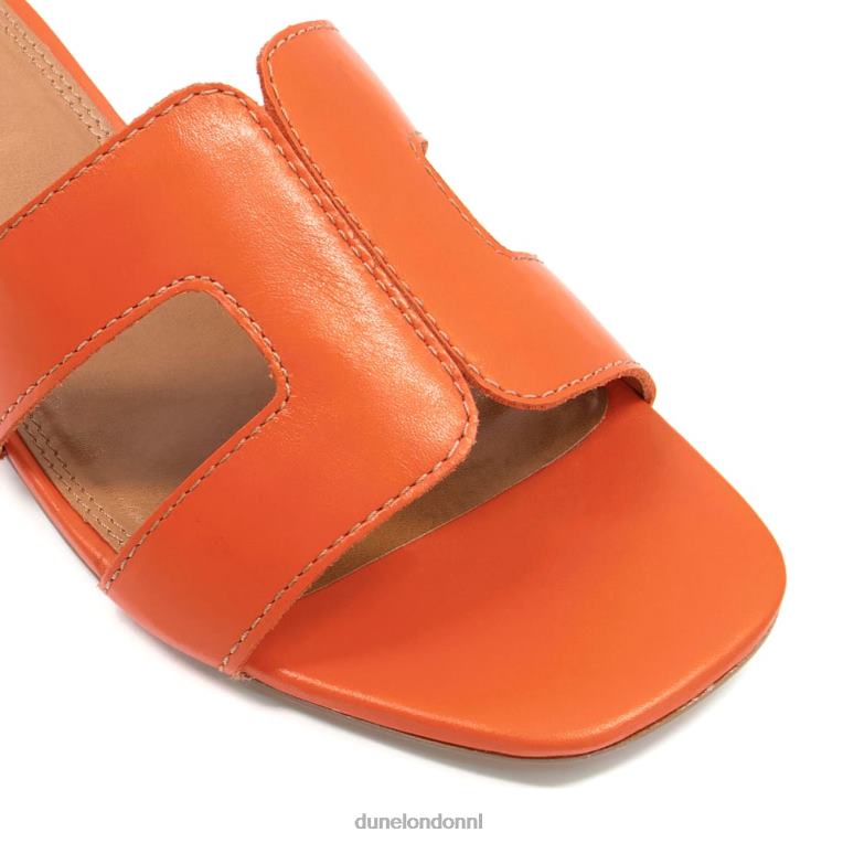 vrouwen R6DFZ1 loep oranje Dune London Slimme slider-sandalen met brede pasvorm