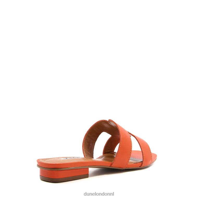 vrouwen R6DFZ1 loep oranje Dune London Slimme slider-sandalen met brede pasvorm