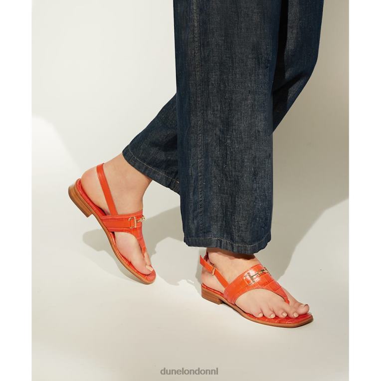 vrouwen R6DFZ217 Lexley oranje Dune London casual sandalen met riempjes