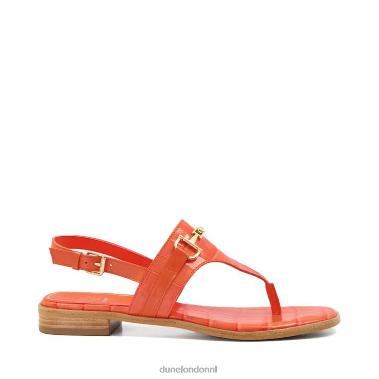 vrouwen R6DFZ217 Lexley oranje Dune London casual sandalen met riempjes