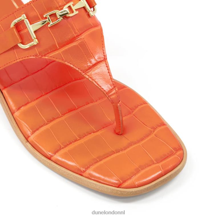 vrouwen R6DFZ217 Lexley oranje Dune London casual sandalen met riempjes