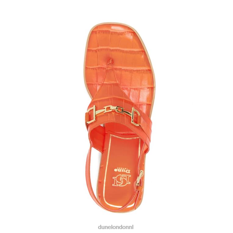 vrouwen R6DFZ217 Lexley oranje Dune London casual sandalen met riempjes