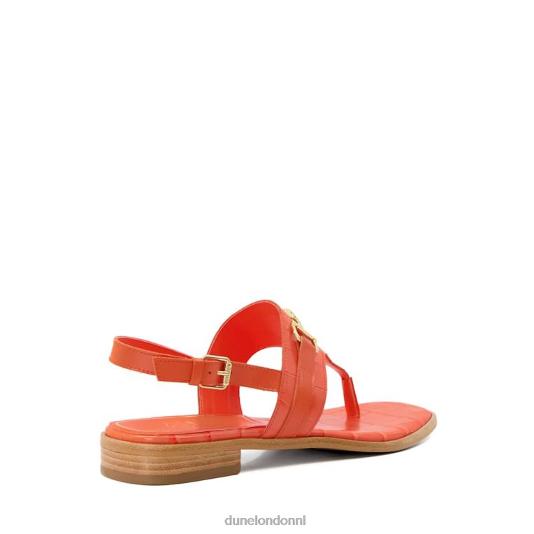 vrouwen R6DFZ217 Lexley oranje Dune London casual sandalen met riempjes