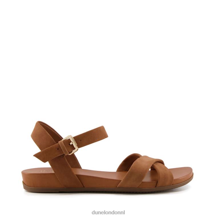 vrouwen R6DFZ339 landje kameel Dune London leren sandalen