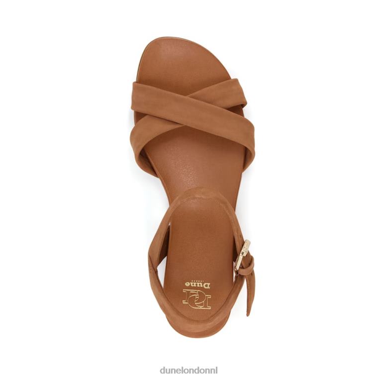 vrouwen R6DFZ339 landje kameel Dune London leren sandalen