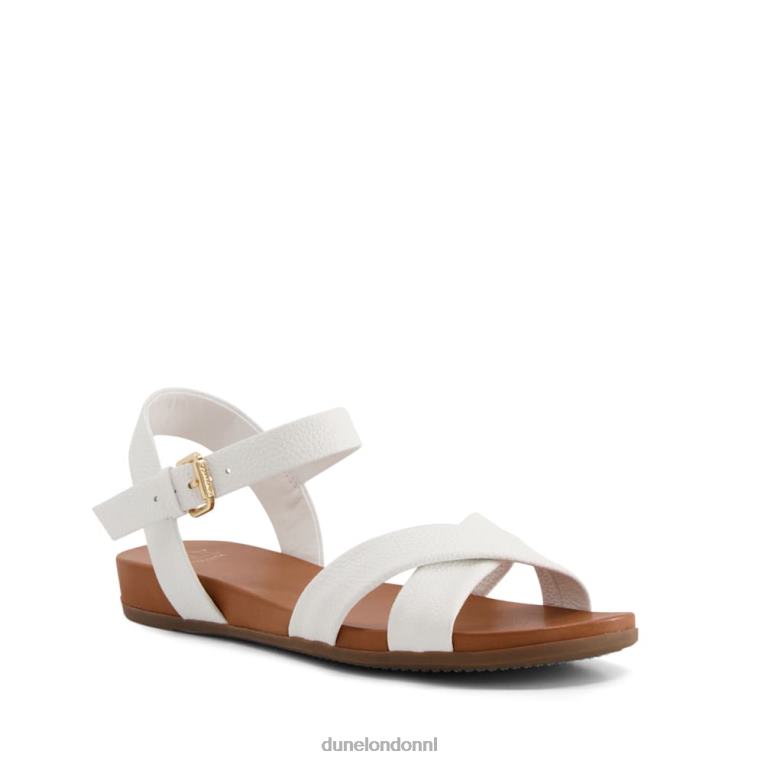 vrouwen R6DFZ340 landje wit Dune London leren sandalen