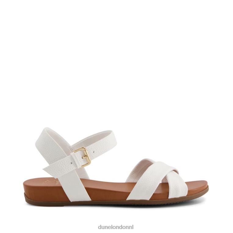 vrouwen R6DFZ340 landje wit Dune London leren sandalen