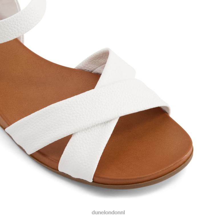 vrouwen R6DFZ340 landje wit Dune London leren sandalen