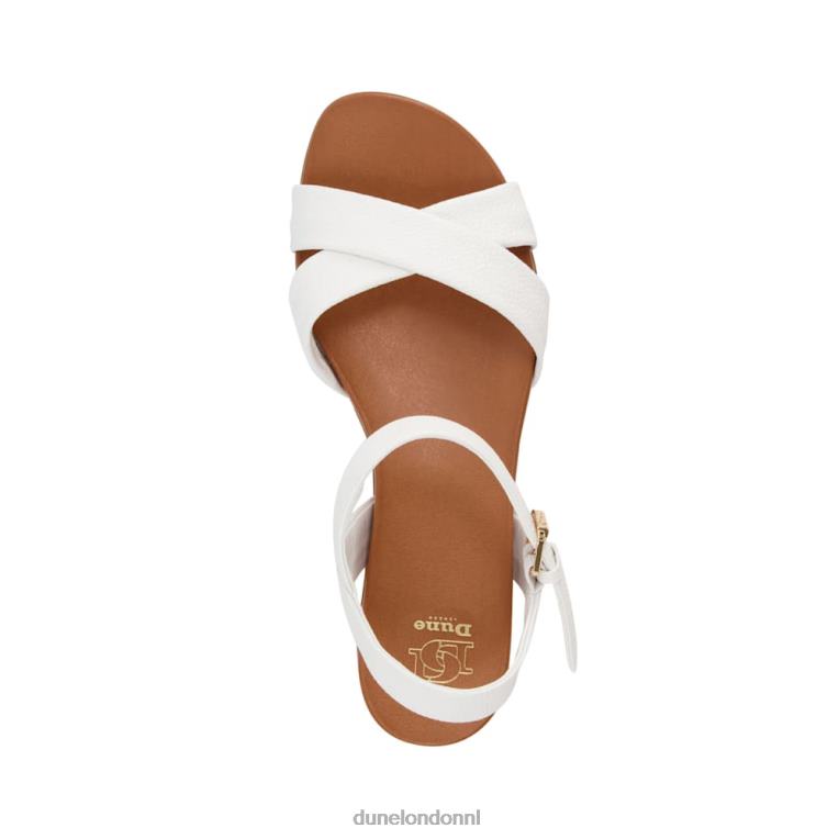 vrouwen R6DFZ340 landje wit Dune London leren sandalen