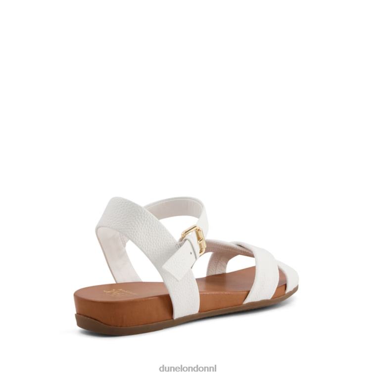 vrouwen R6DFZ340 landje wit Dune London leren sandalen