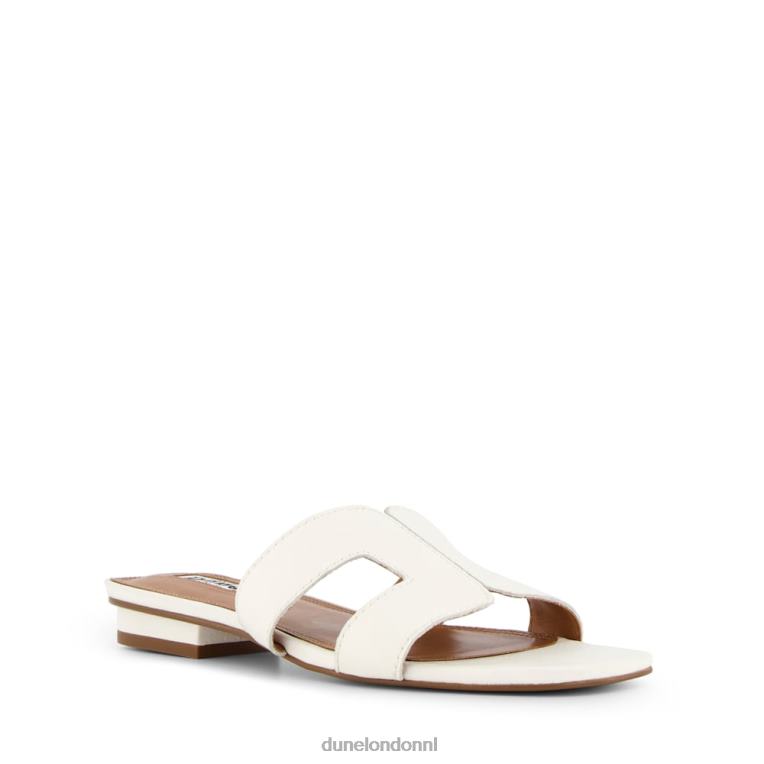 vrouwen R6DFZ418 loep wit Dune London Slimme slider-sandalen met brede pasvorm - Klik op de afbeelding om het venster te sluiten