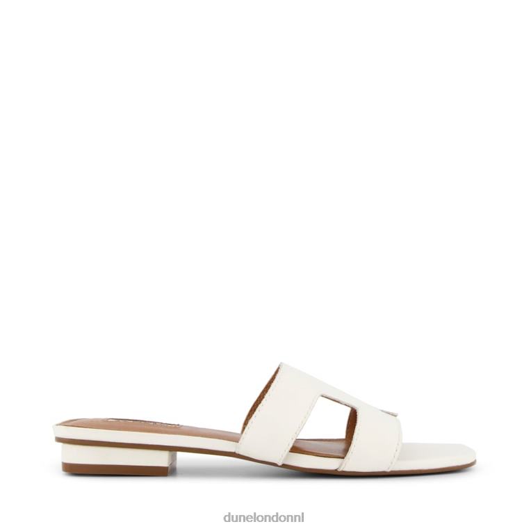 vrouwen R6DFZ418 loep wit Dune London Slimme slider-sandalen met brede pasvorm