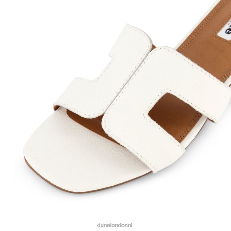 vrouwen R6DFZ418 loep wit Dune London Slimme slider-sandalen met brede pasvorm