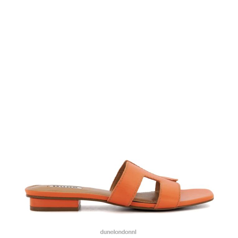 vrouwen R6DFZ425 loep oranje Dune London slimme slider-sandalen