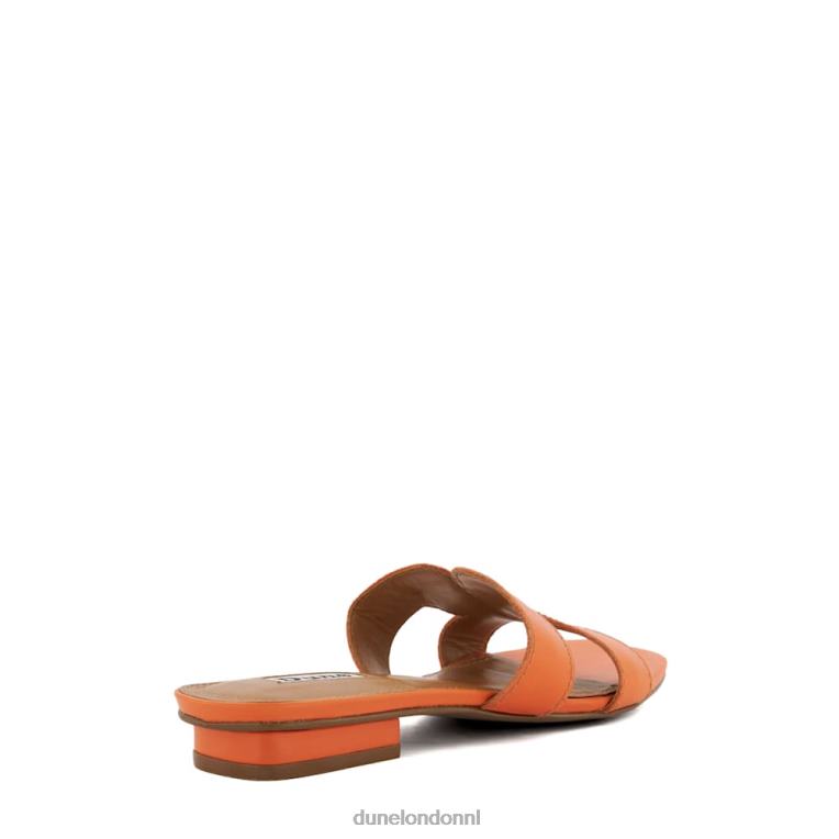 vrouwen R6DFZ425 loep oranje Dune London slimme slider-sandalen