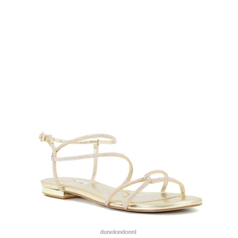 vrouwen R6DFZ459 nachtelijk Champagne Dune London Sandalen met juweel-t-bar