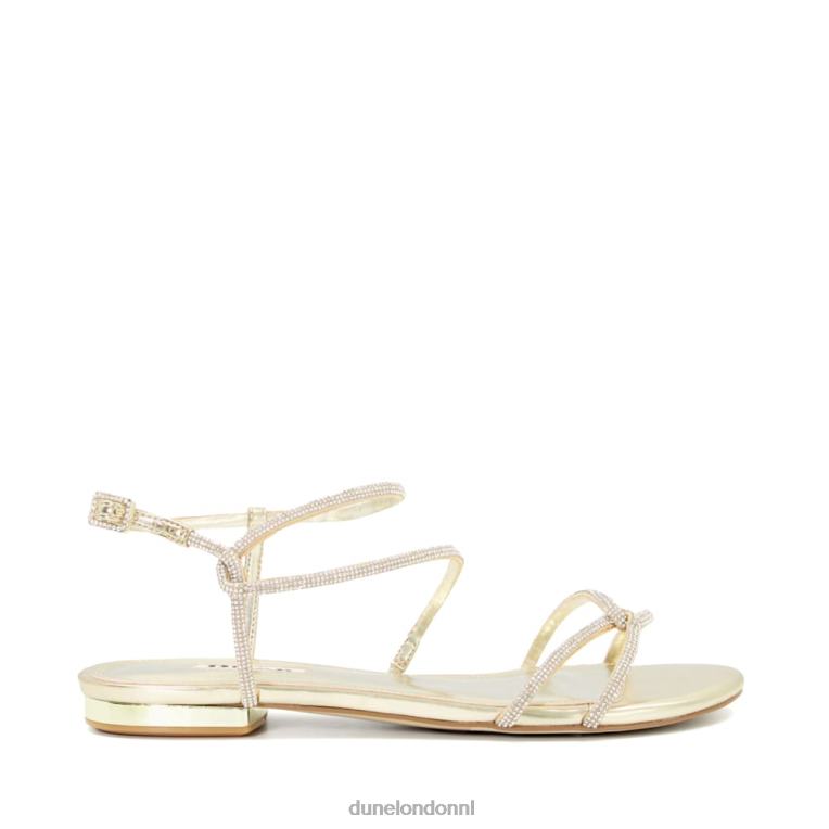 vrouwen R6DFZ459 nachtelijk Champagne Dune London Sandalen met juweel-t-bar