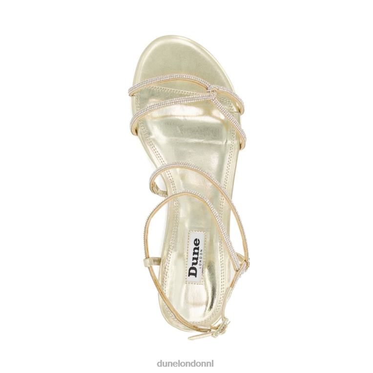 vrouwen R6DFZ459 nachtelijk Champagne Dune London Sandalen met juweel-t-bar