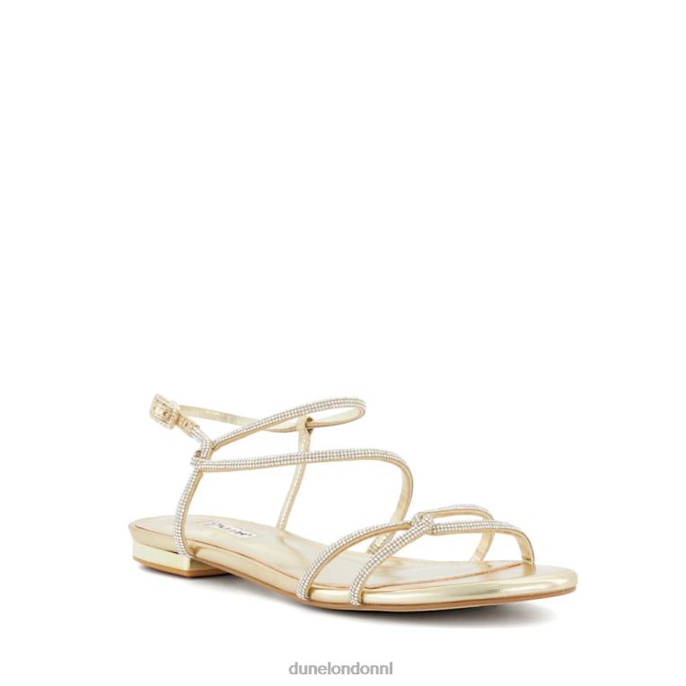 vrouwen R6DFZ48 nachtelijk Champagne Dune London Sandalen met brede pasvorm en diamanten - Klik op de afbeelding om het venster te sluiten