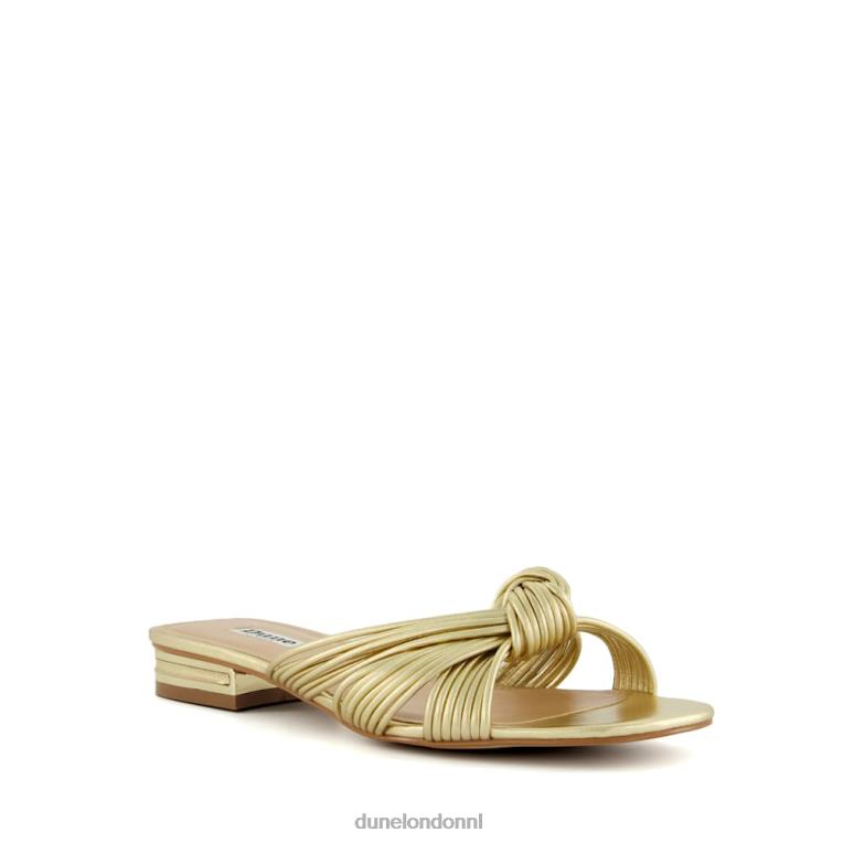 vrouwen R6DFZ51 Leila goud Dune London Sandalen met knoopdetail