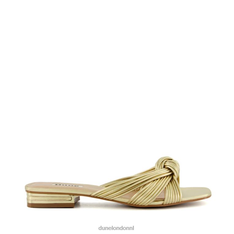 vrouwen R6DFZ51 Leila goud Dune London Sandalen met knoopdetail