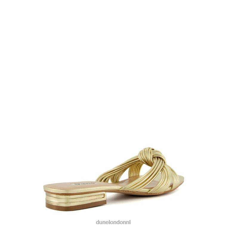 vrouwen R6DFZ51 Leila goud Dune London Sandalen met knoopdetail