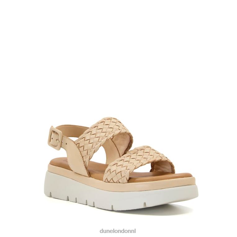 vrouwen R6DFZ529 lorris karamel Dune London platte sandalen