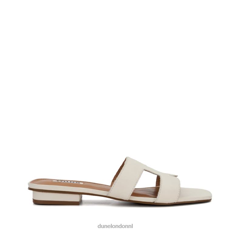 vrouwen R6DFZ544 loep wit Dune London slimme slider-sandalen