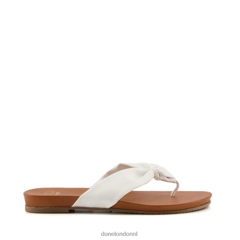 vrouwen R6DFZ608 lyrisch wit Dune London geknoopte bovenste sandalen