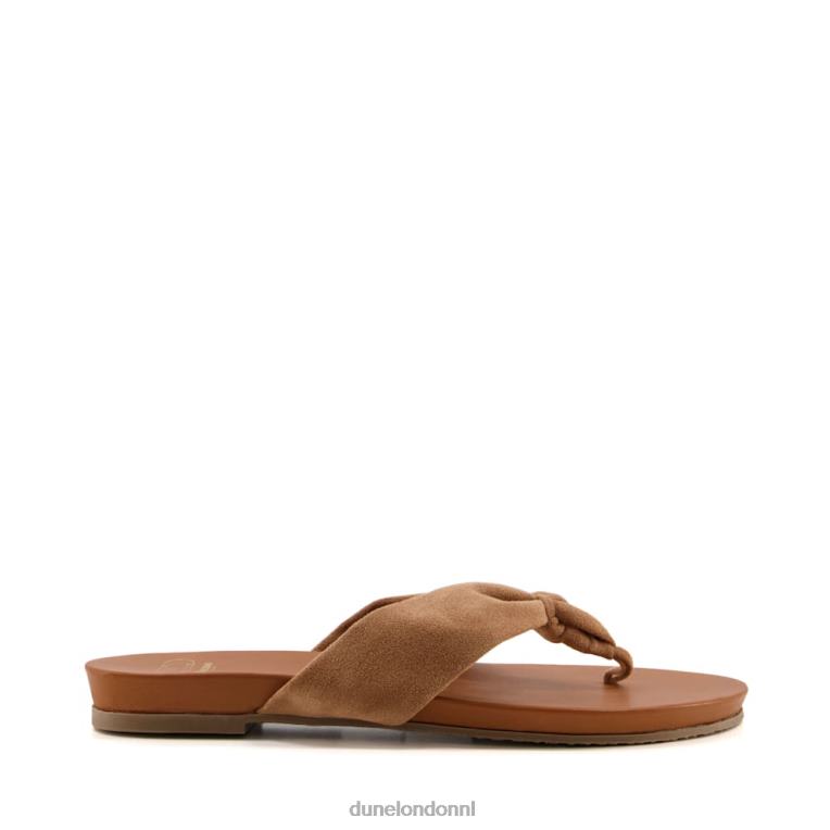 vrouwen R6DFZ609 lyrisch kameel Dune London geknoopte bovenste sandalen - Klik op de afbeelding om het venster te sluiten