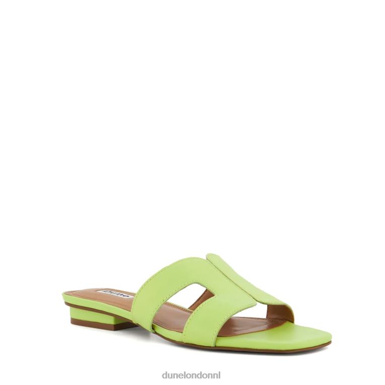 vrouwen R6DFZ626 loep limoen groen Dune London slimme slider-sandalen - Klik op de afbeelding om het venster te sluiten