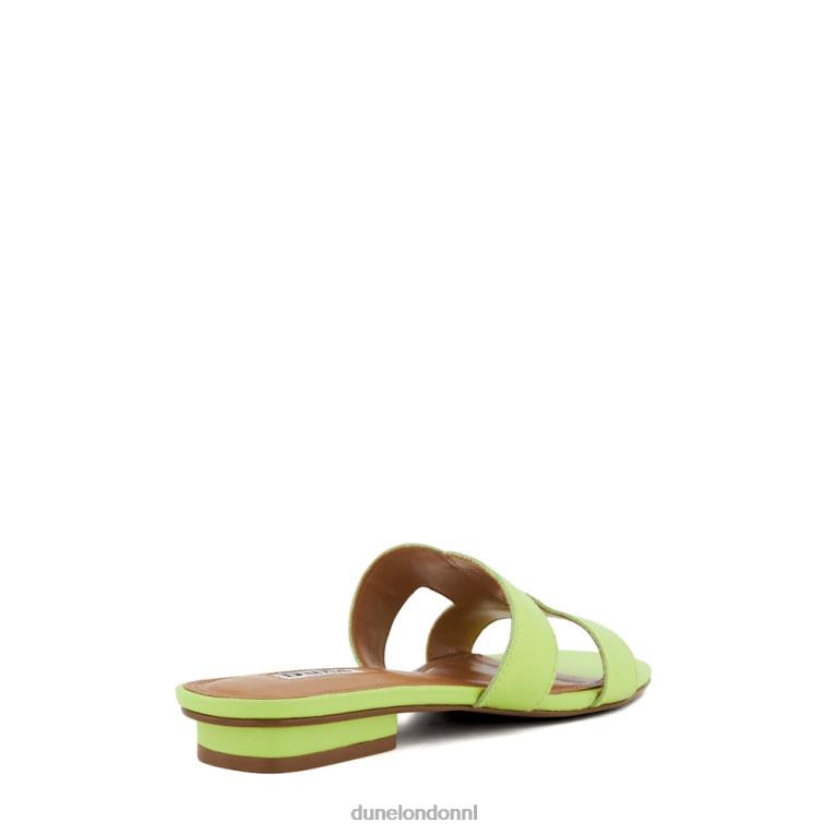 vrouwen R6DFZ626 loep limoen groen Dune London slimme slider-sandalen